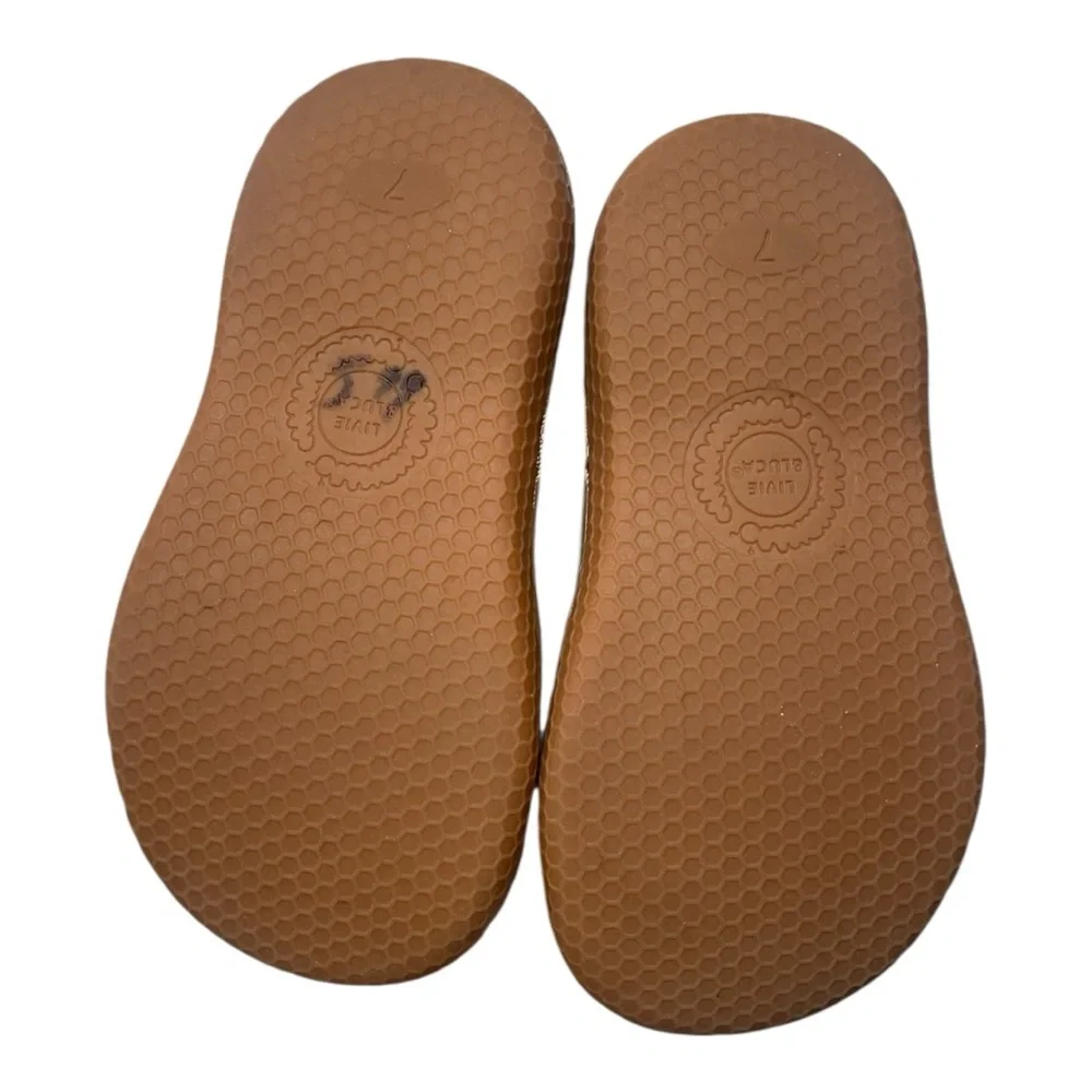 Livie & Luca Gray Herringbone Kids Sneakers with velcro straps Size: 7 - Picture 3 of 9